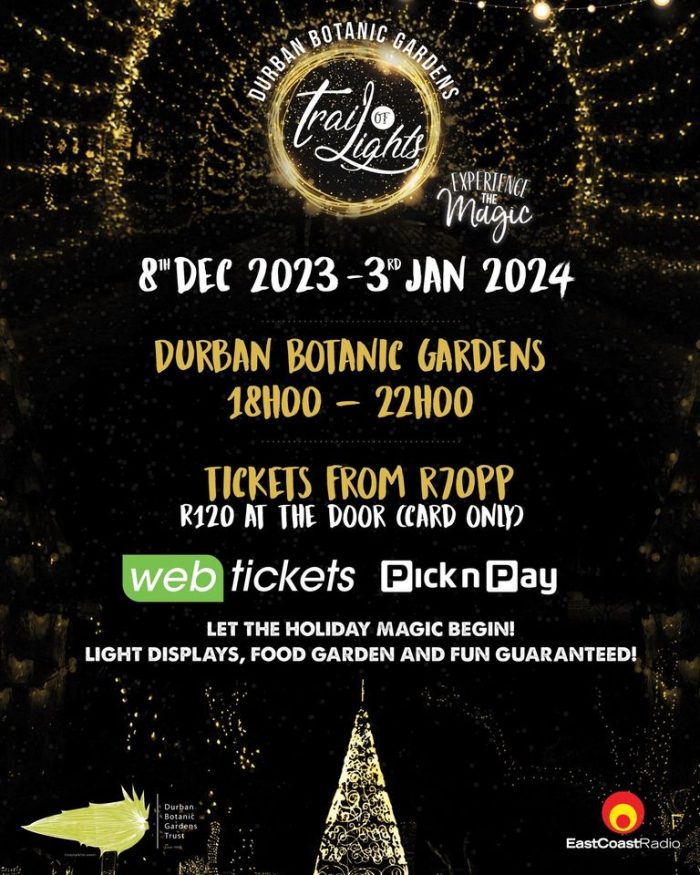 DURBAN BOTANIC GARDENS TRAIL OF LIGHTS Durban Botanic Gardens